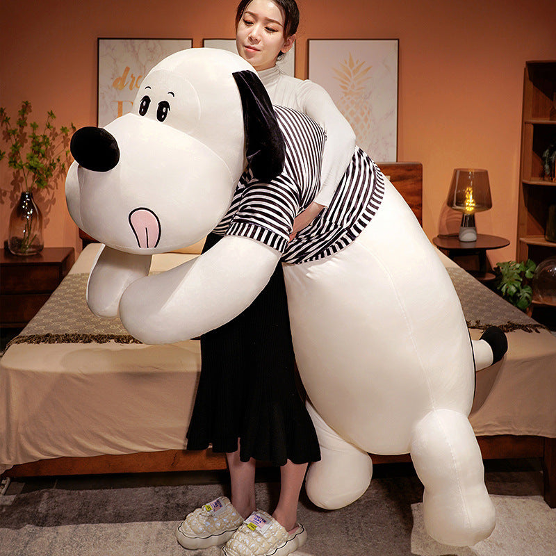 Soft Striped Dog Doll Plush Toy