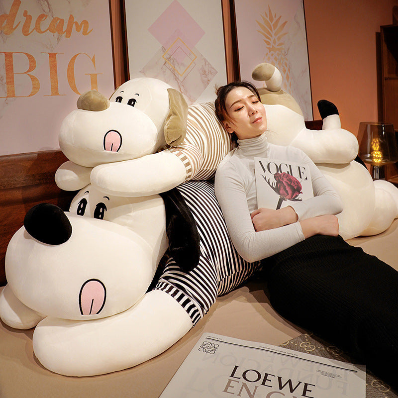 Soft Striped Dog Doll Plush Toy