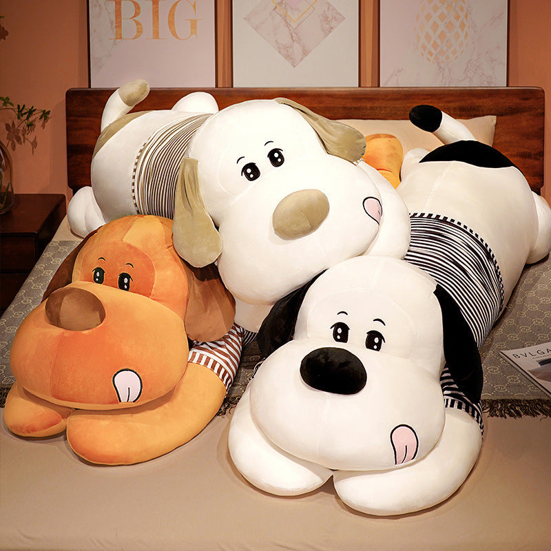 Soft Striped Dog Doll Plush Toy